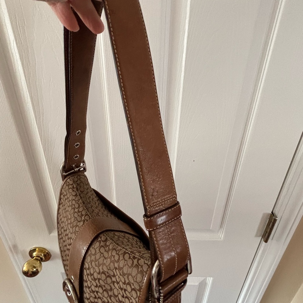 Coach VINTAGE 2004 (6376) SoHo Mini C Signature Brown/Tan Shoulder Bag VGUC - Picture 13 of 16